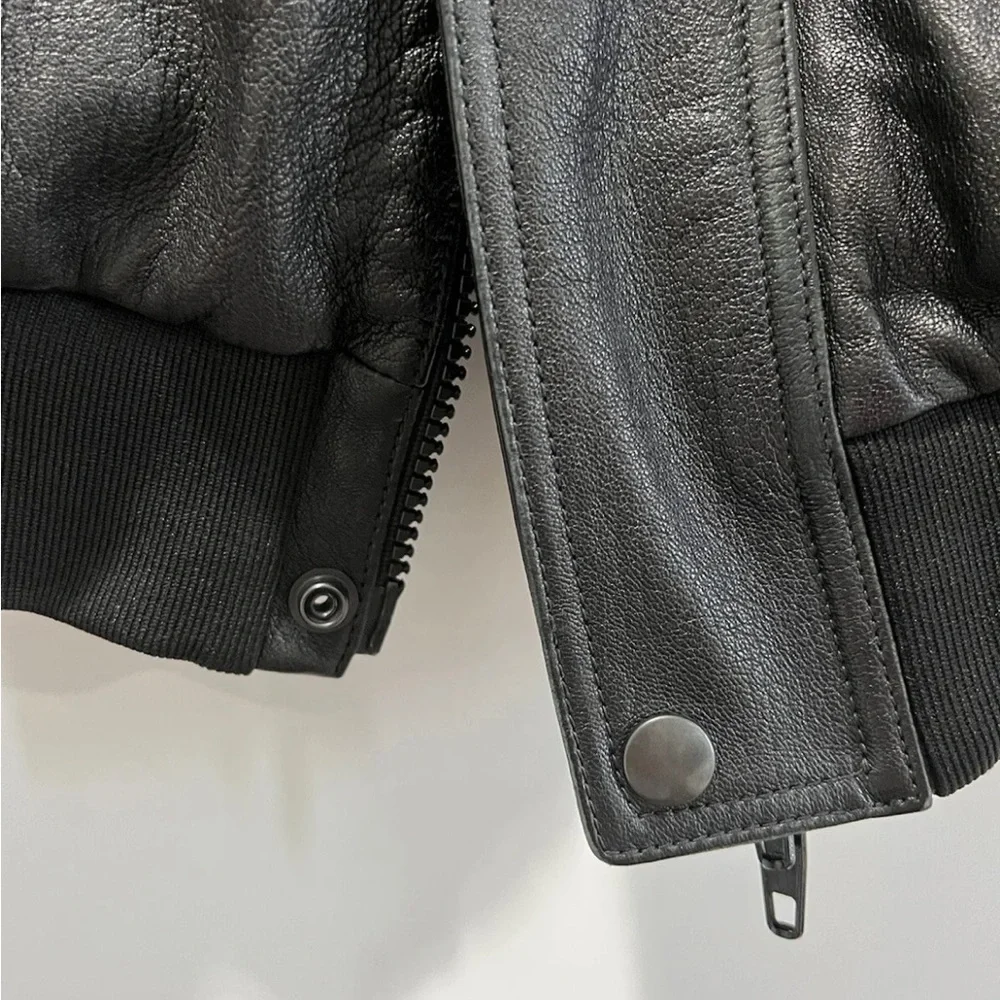 Balenciaga Blouson Taxi Leather Bomber Jacket Small Kanye - Picture 4 of 12